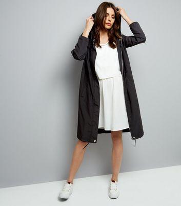 black longline duster jacket