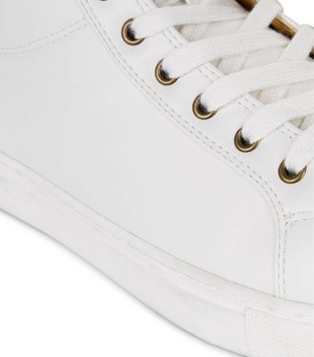 new look mens white trainers