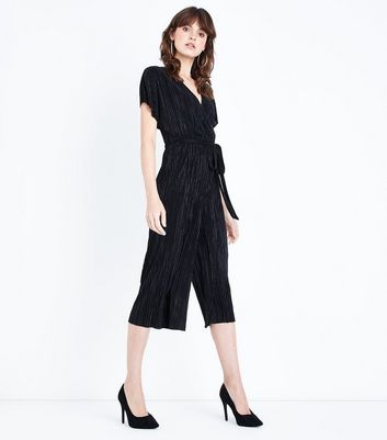 pleated culotte jumpsuit
