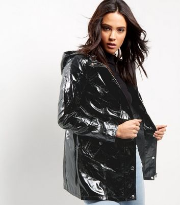 Patent coat black Clearance