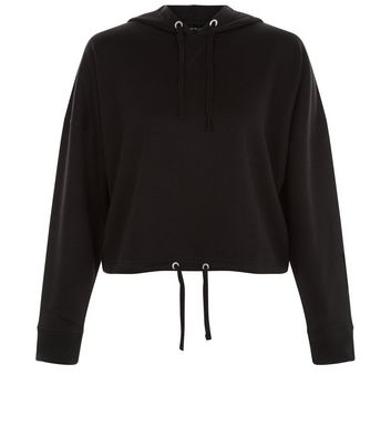 black drawstring hoodie