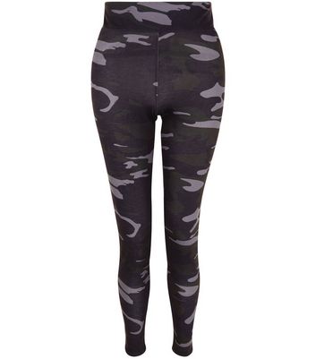 black camo print leggings