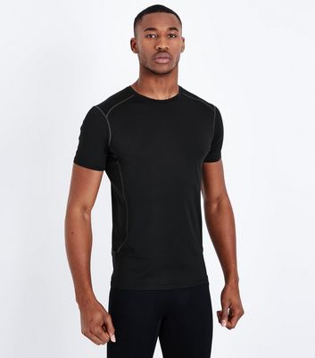 black stretch t shirt