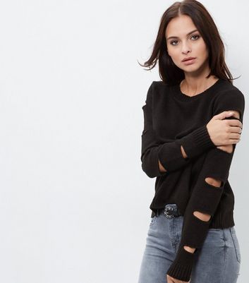 Cut out hotsell sleeve sweater