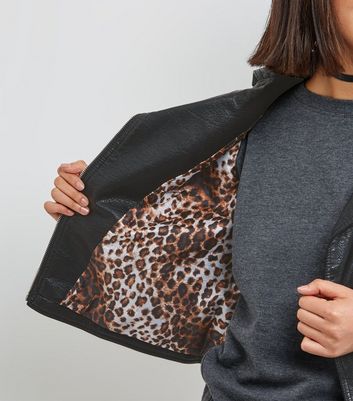 leopard leather jacket