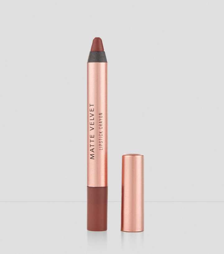 Mid Brown Velvet Matte Lipstick Crayon 