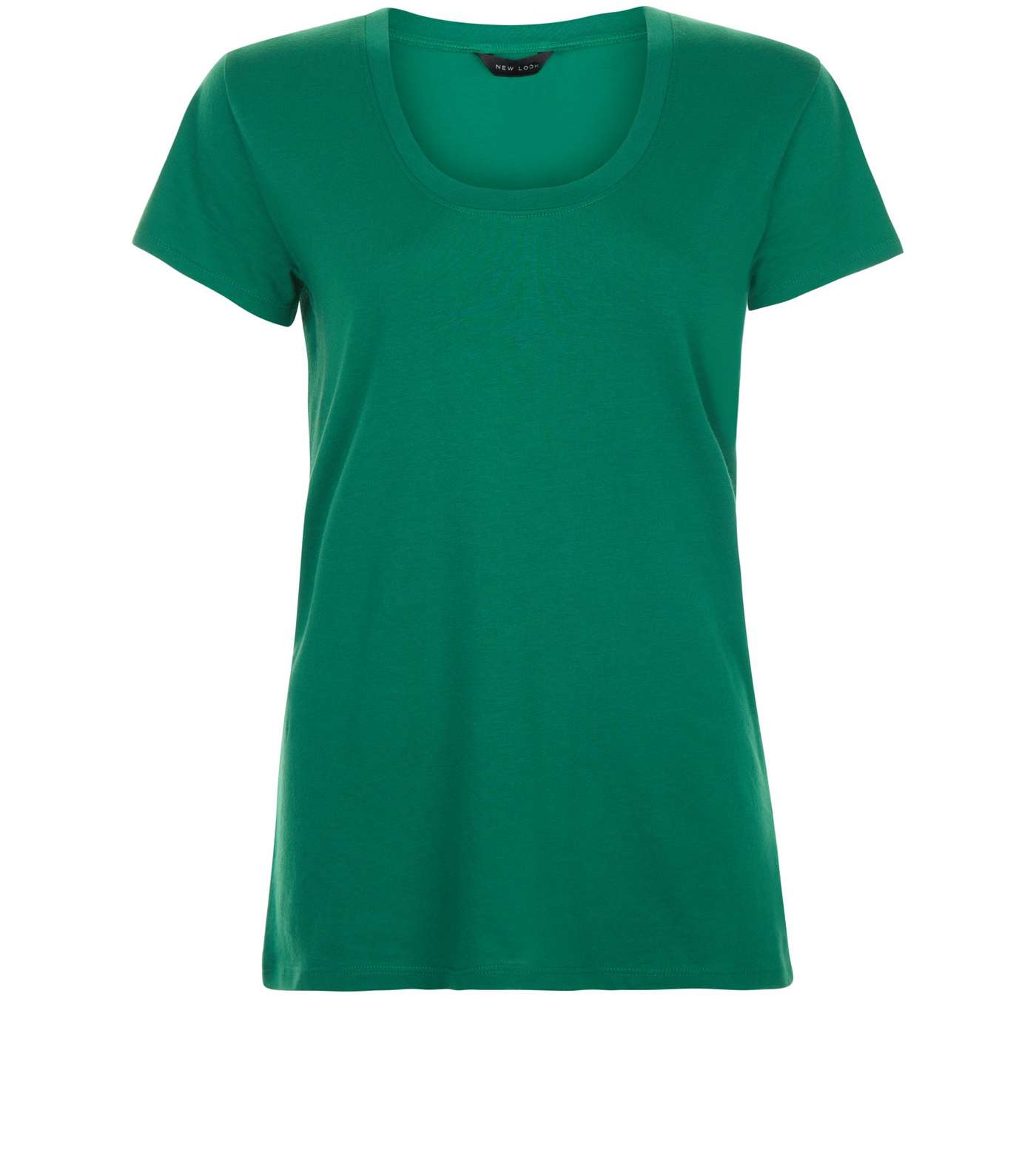 Green Scoop Neck Short Sleeve T-Shirt Image 4