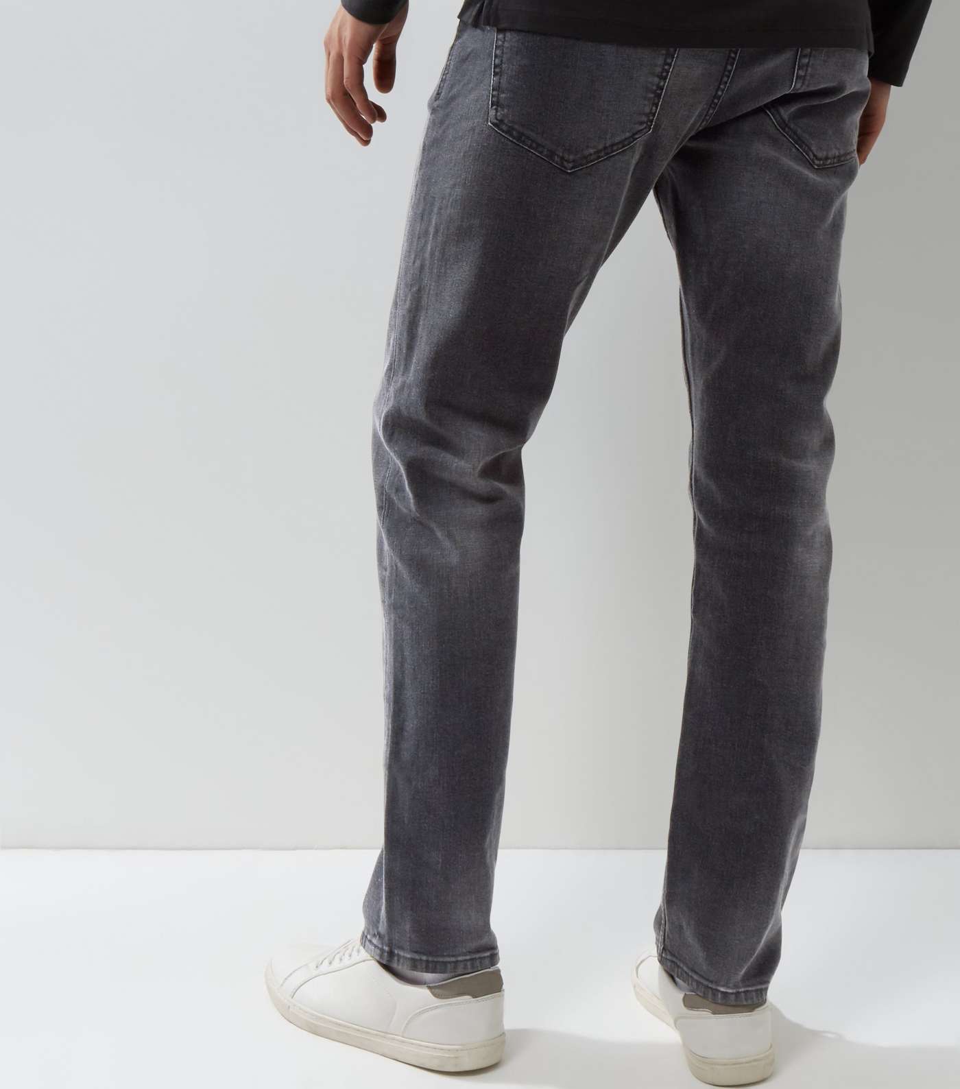 Grey Slim Leg Jeans Image 3