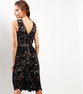 new look black skater dress