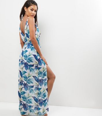 new look leaf print dress