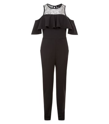petite black lace jumpsuit