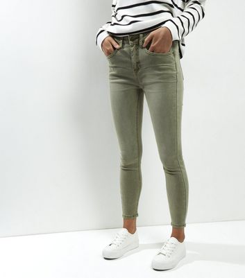 khaki skinny jeans womens