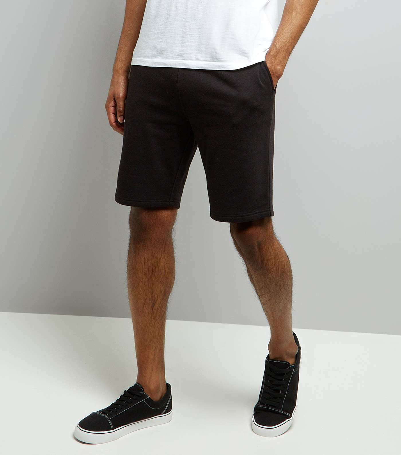 Black Basic Jersey Shorts
