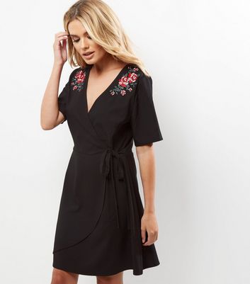 new look embroidered dress