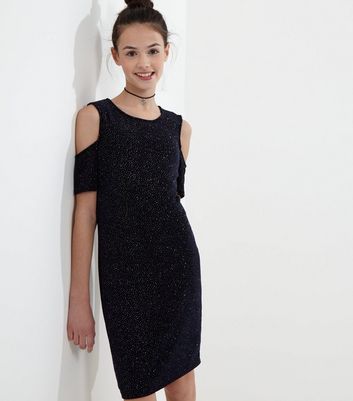 new look girls black dress