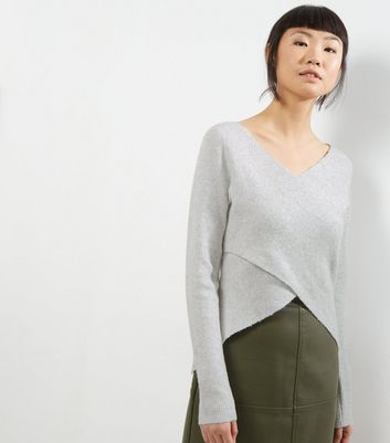 white wrap jumper