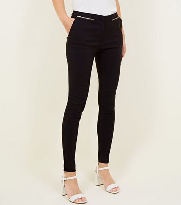 Zip Insert Back Skinny Trousers  6 Colours  Just 6