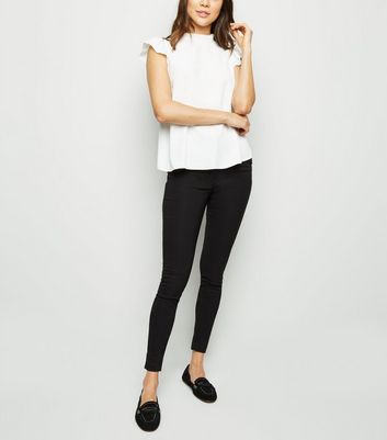Black Long Length Slim Fit Trousers 