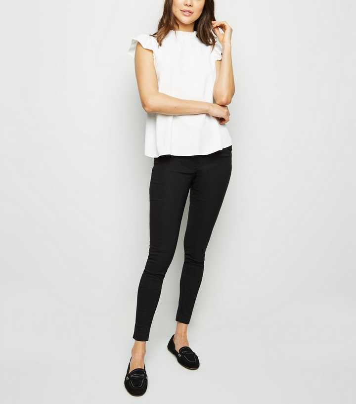 Black Long Length Slim Fit Trousers 