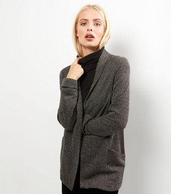 Grey Flecked Jersey Blazer New Look