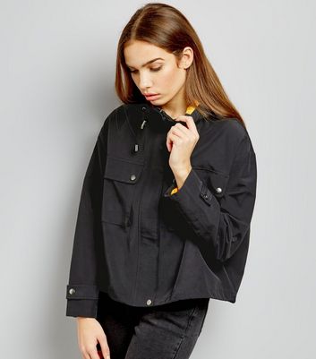 Black Cropped Rain Jacket Deals, 52 