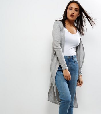 grey maxi cardigan