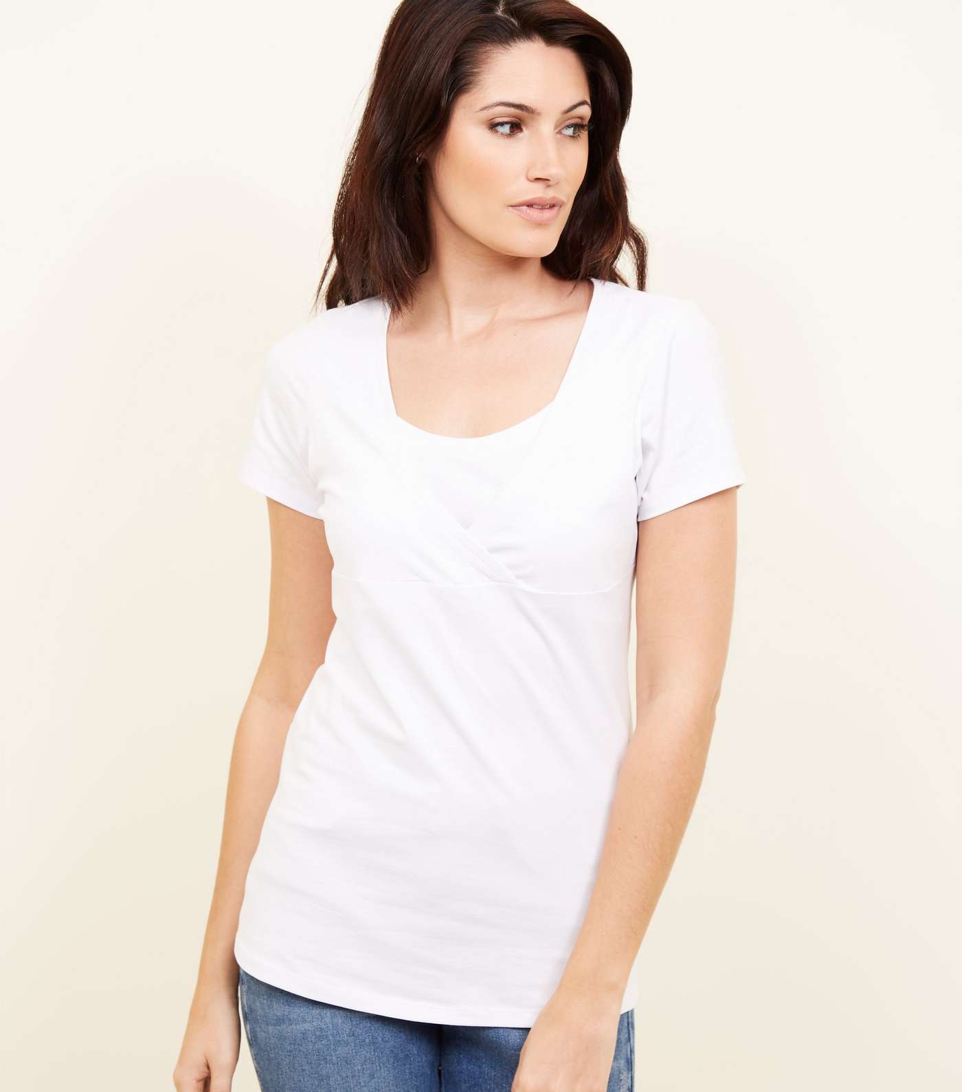 Maternity White Nursing T-shirt
