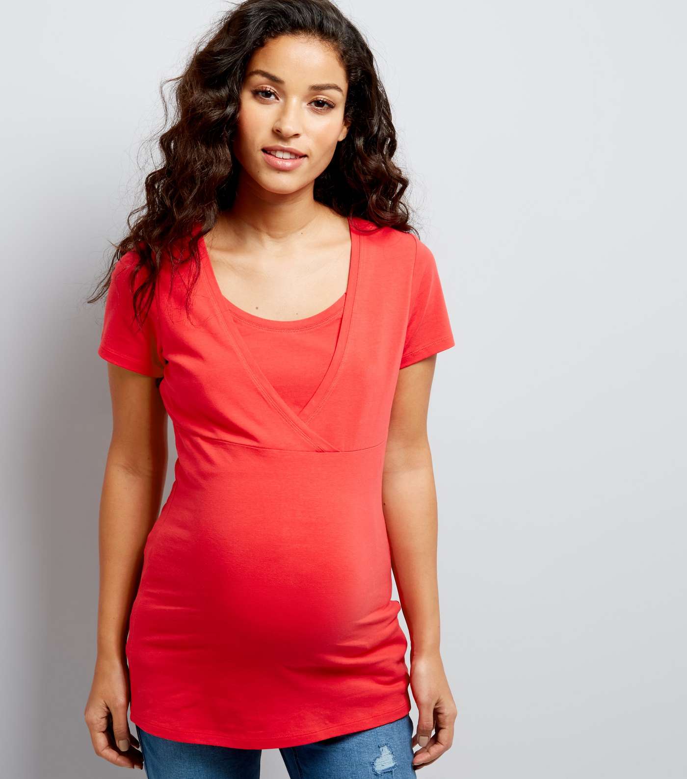 Maternity Red Nursing T-shirt