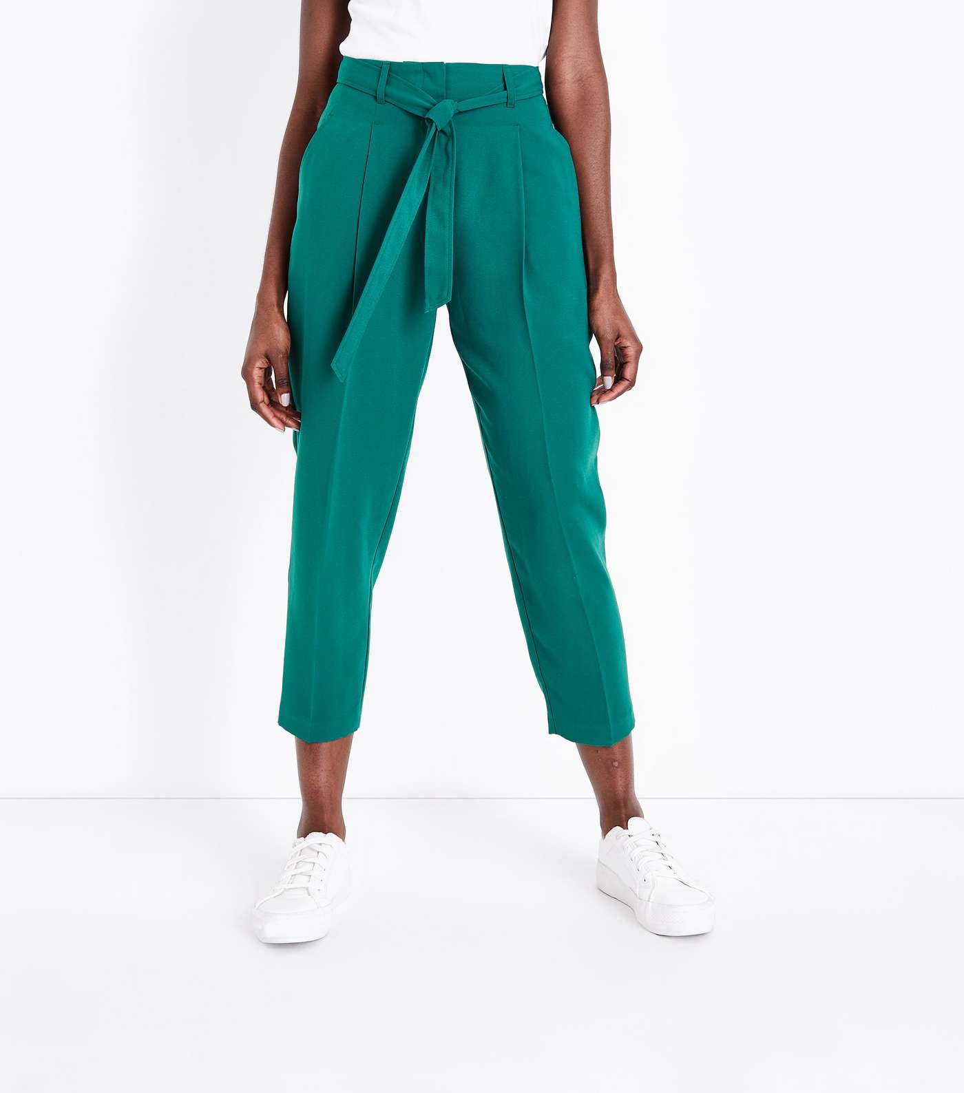 Green Tie Waist Trousers Image 2