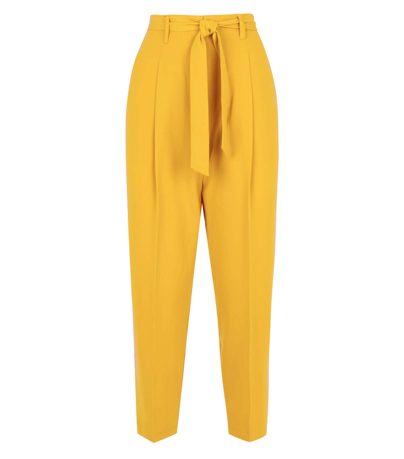 Mustard Yellow Tie Waist Trousers Image 4