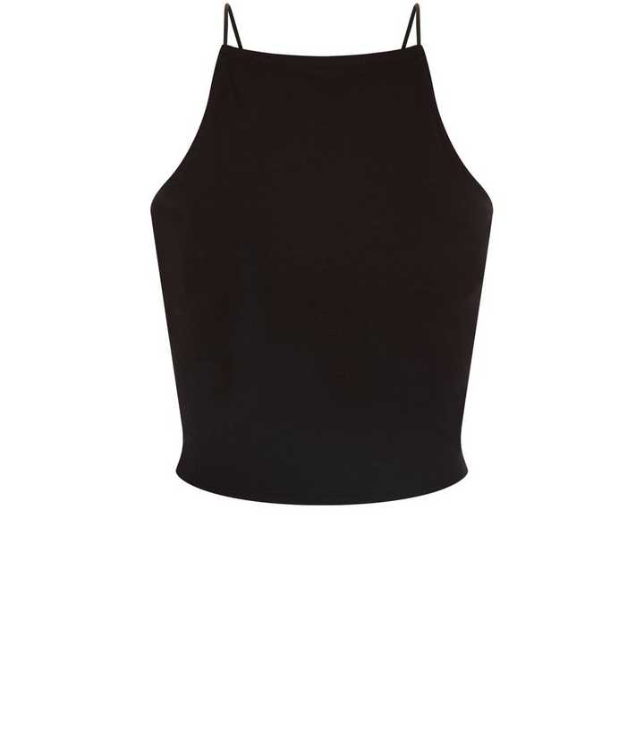 Girls Black High Neck Cami