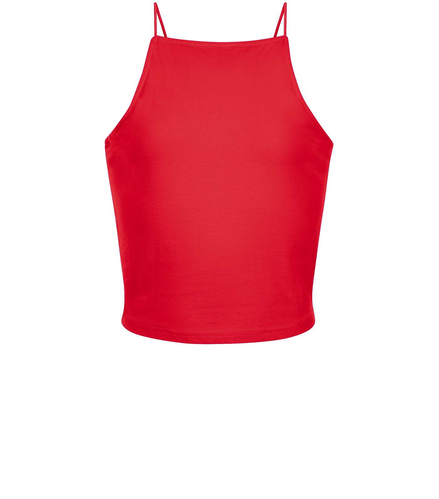 Girls Red High Neck Cami Image 4