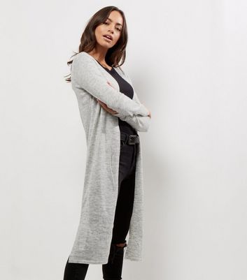 grey maxi cardigan