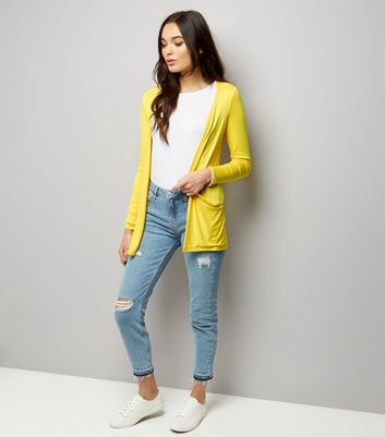 yellow boyfriend cardigan