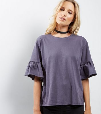 frill sleeve t shirt