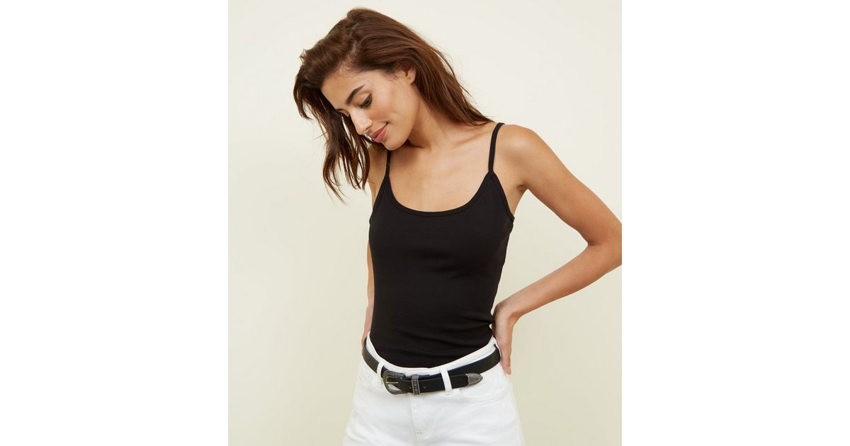 shoestring strap tops