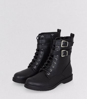 lace up boots with buckles