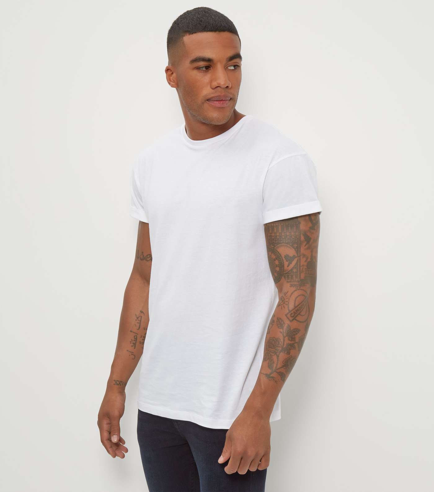 White Cotton Short Sleeve T-Shirt