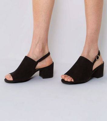 black slingback mules