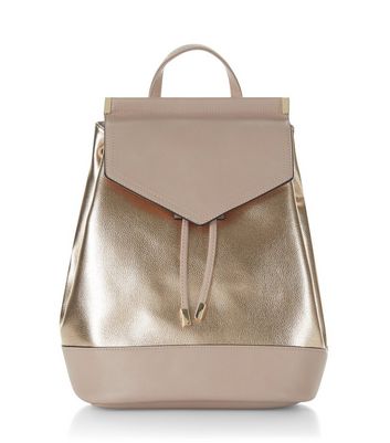 Rose gold metallic backpack Clearance