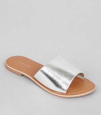 new look tan sliders