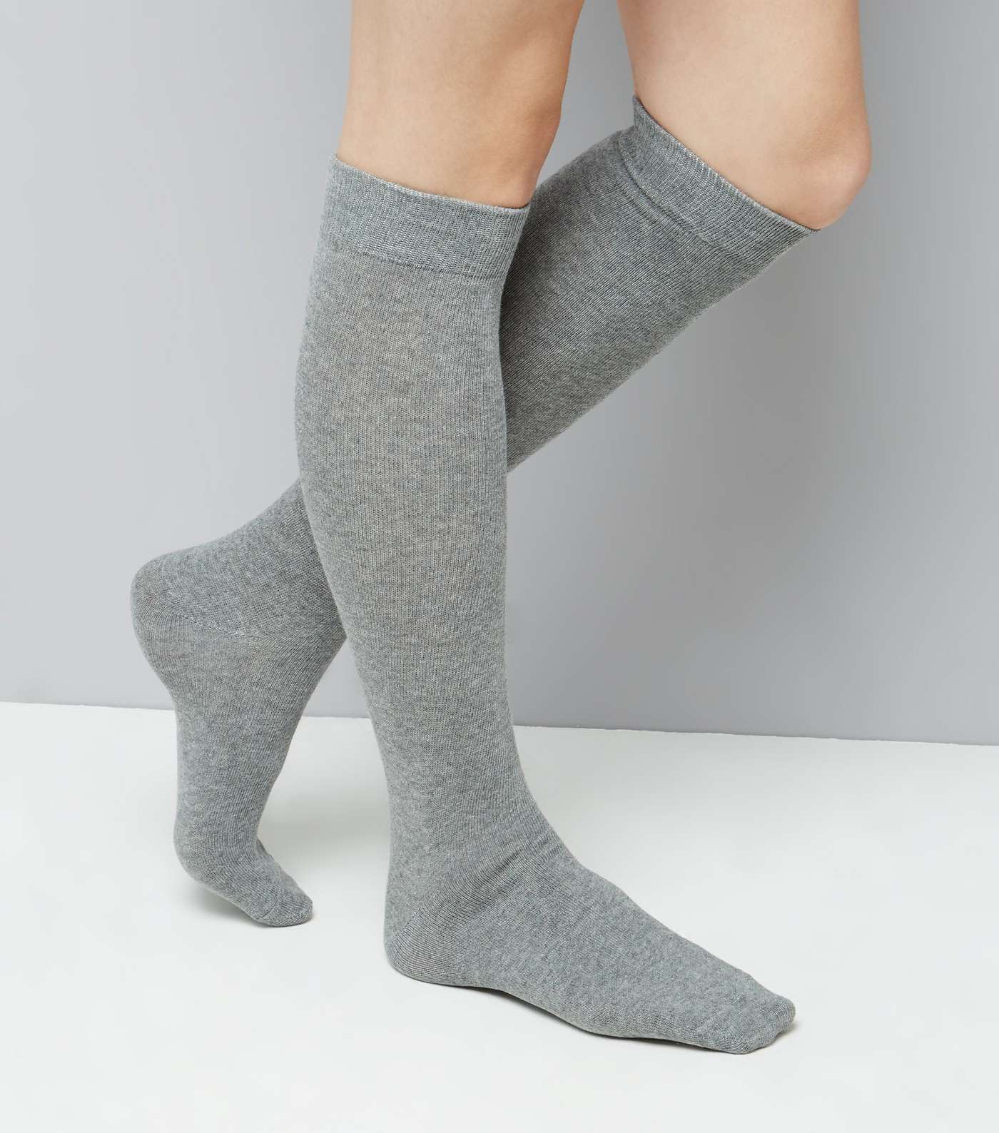 2 Pack Grey Knee High Socks