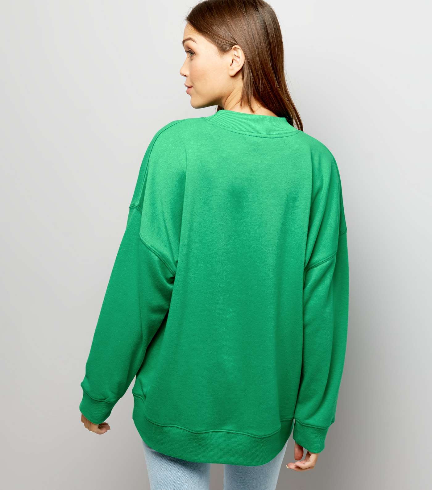 Green Balloon Sleeve Sweater  Image 3