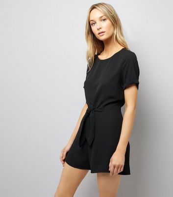 black short sleeve playsuit