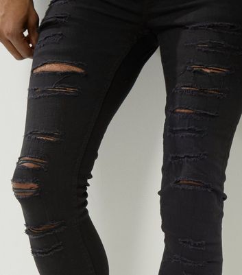 new look mens black skinny jeans