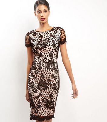 new look ax paris suede dress