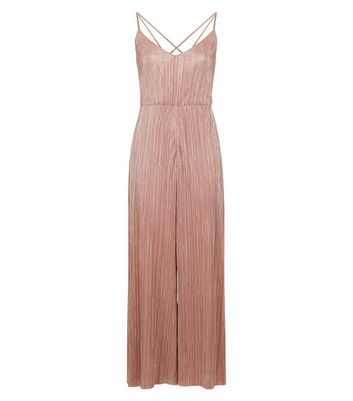 pink metallic jumpsuit