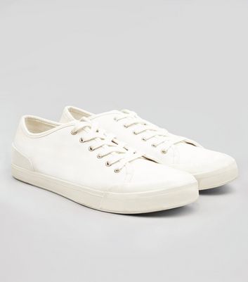 White Canvas Trainers | New Look