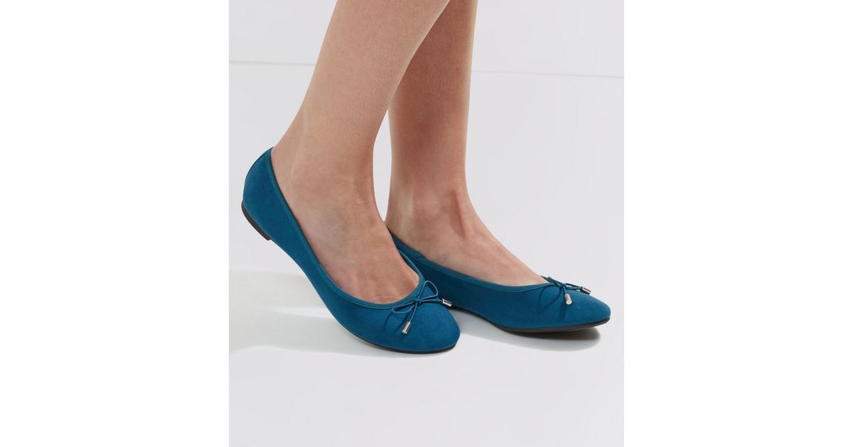 Blue Ballet Pumps New Look