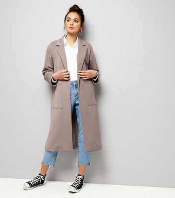 lilac duster coat